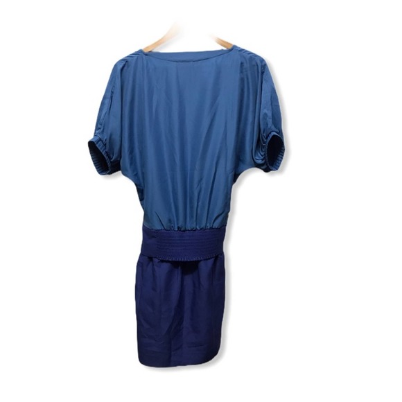 VENUS | Two Tone Blue Chic Detailed Dress - Picture 10 of 12